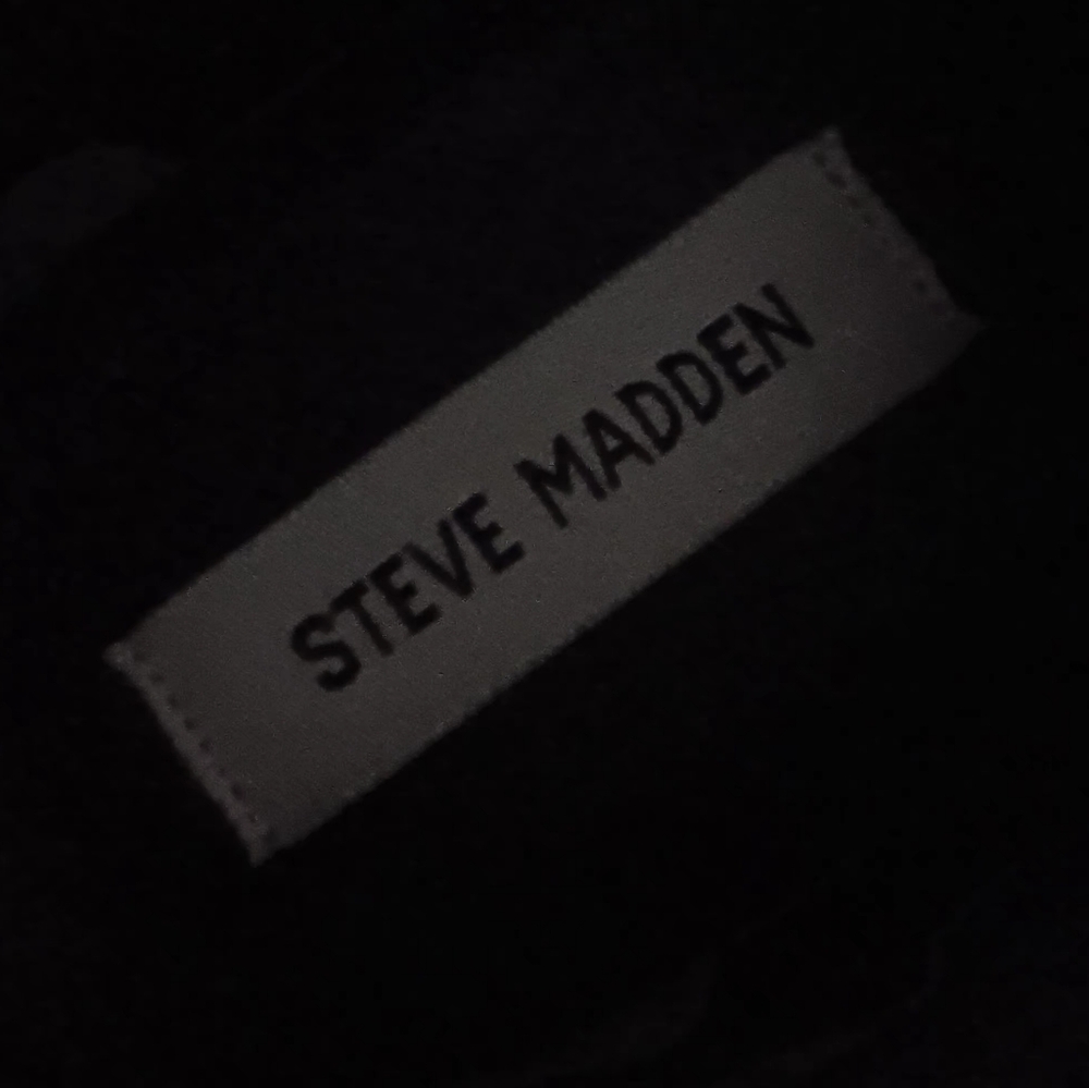 Steve Madden Size 10W Leather Black Boots - Picture 4 of 5